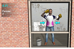 Screenshot des Window Cleaner Spiels.